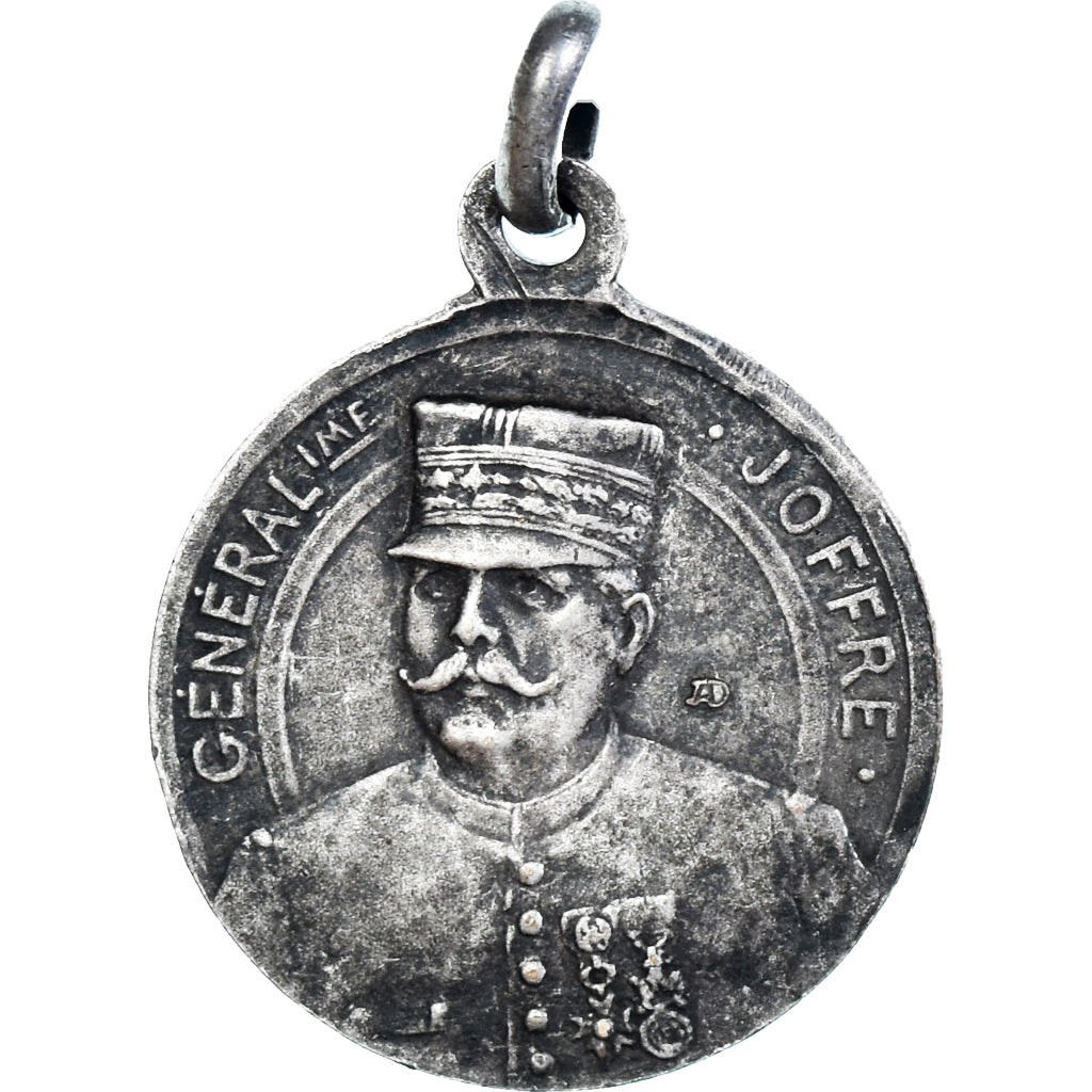 France, Médaille, Général Joffre, Gloire aux Alliés, WAR, 1914-1915, TTB+