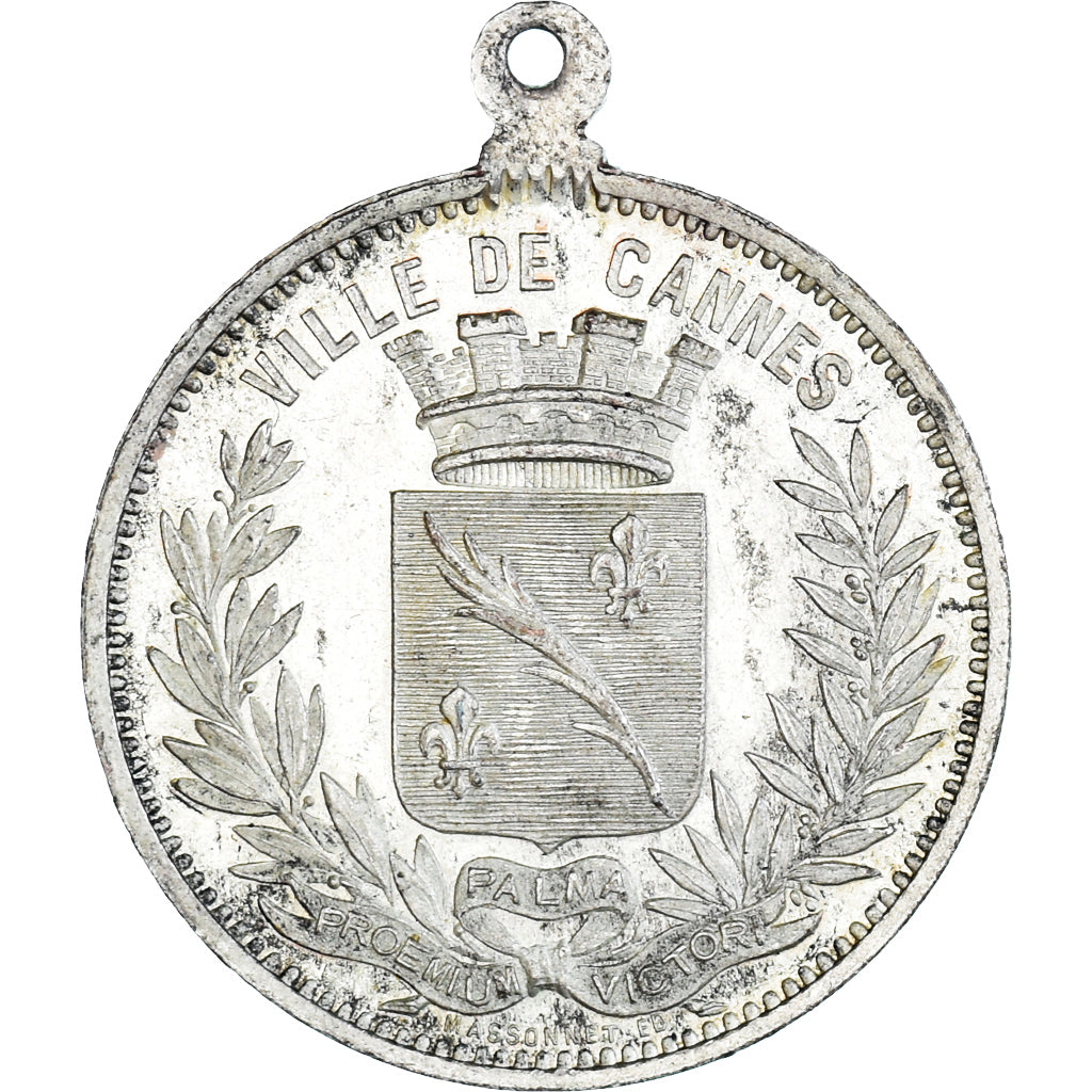 France, Medal, Cannes, Fêtes du Centenaire de Lord Brougham, 1879, Massonnet