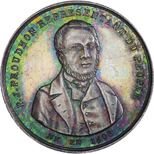 France, Medal, Proudhon, Représentant du Peuple, Politics, 1848, AU(55-58)