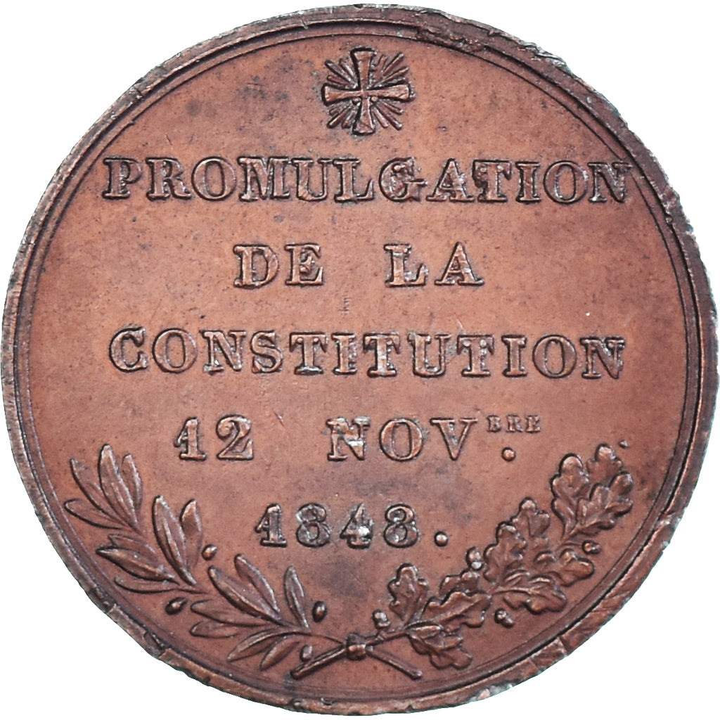 France, Medal, Promulgation de la Constitution, Politics, 1848, Gayrard