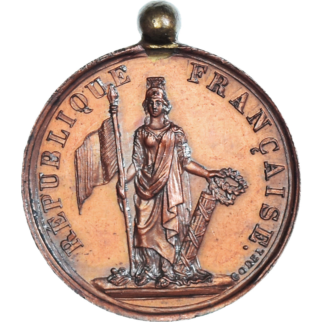 France, Médaille, Blessés pour la Liberté, Politics, 1848, Godel