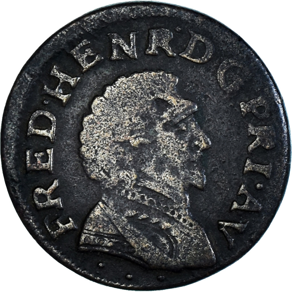 Moneta, Francia, ORANGE, Frédéric-Henri de Nassau, Double Tournois, 1640, MB+