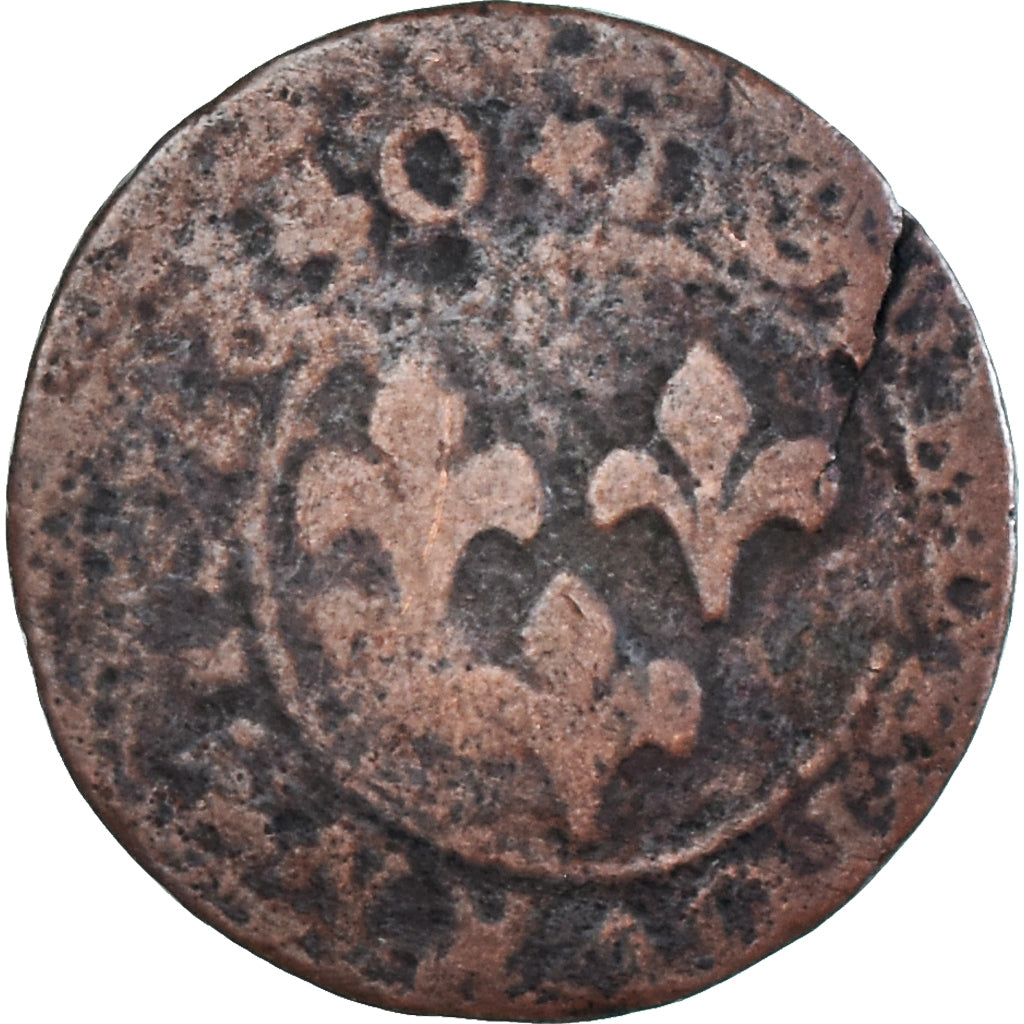 Moneta, Francia, ORANGE, Frédéric-Henri de Nassau, Double Tournois, 1640, B+