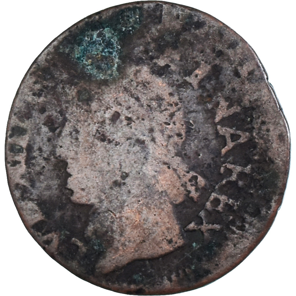 Munten, Frankrijk, Louis XIII, Double tournois de Warin, tête à gauche, Double