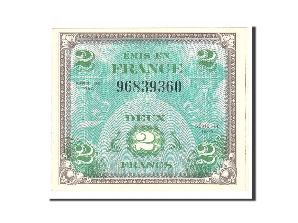 France, 2 Francs, 1944, KM:114a, Undated, EF(40-45), Fayette:VF16.1