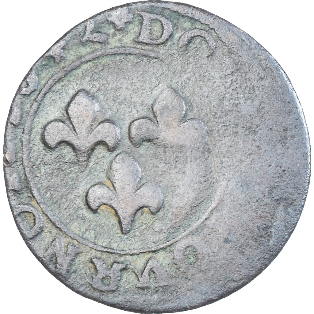 Monnaie, France, Frédéric-Henri de Nassau, Double Tournois, 1642, B+, Cuivre