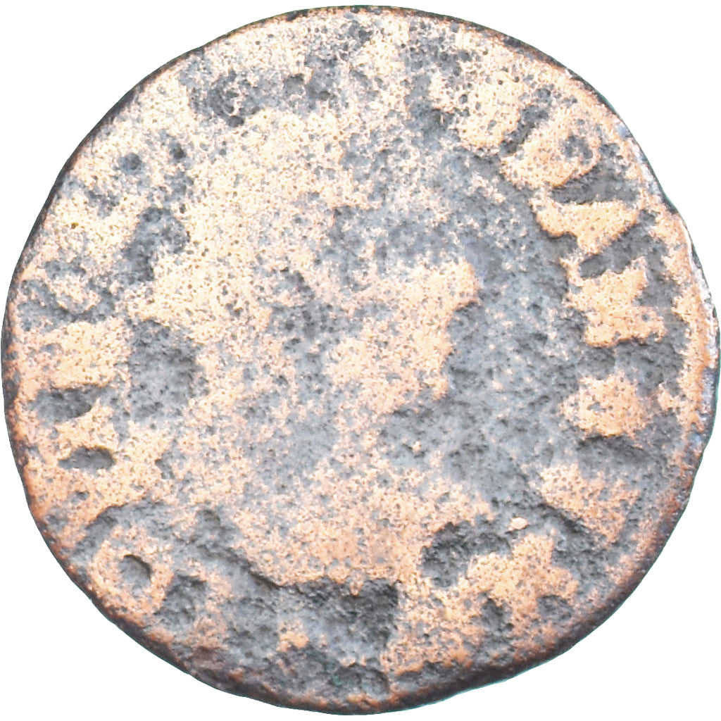 Monnaie, France, Louis XIII, Double Tournois, 1619, B, Cuivre