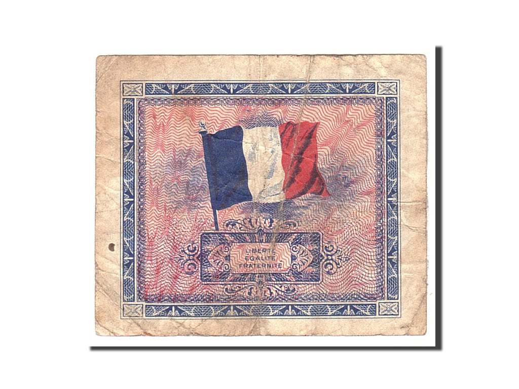 Francia, 5 Francs, 1944, KM:115b, Undated, MB, Fayette:VF17.2