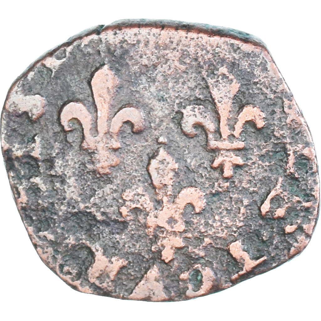 Moneta, Francia, Henri IV, Double Tournois, Uncertain date, Saint Palais, MB+