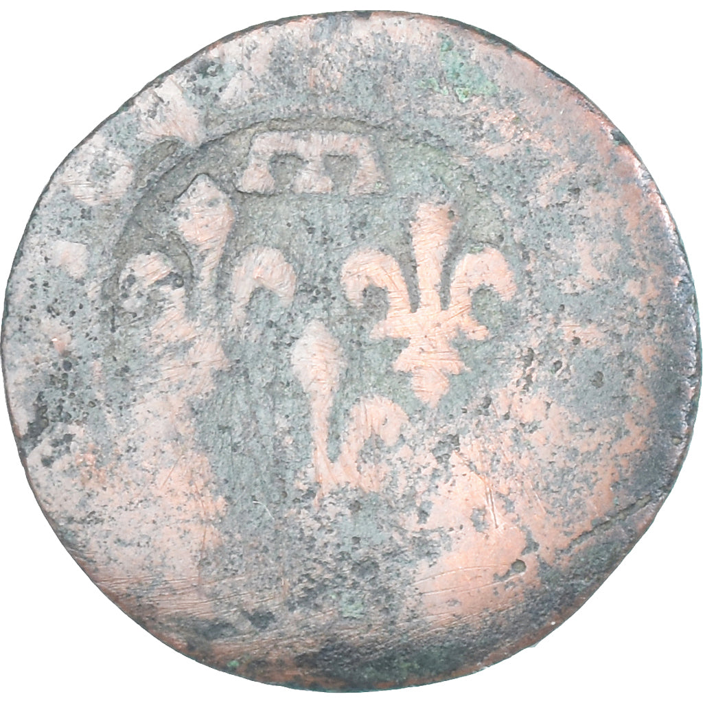 Coin, France, DOMBES, Gaston d'Orléans, Double Tournois, 1642, Trévoux