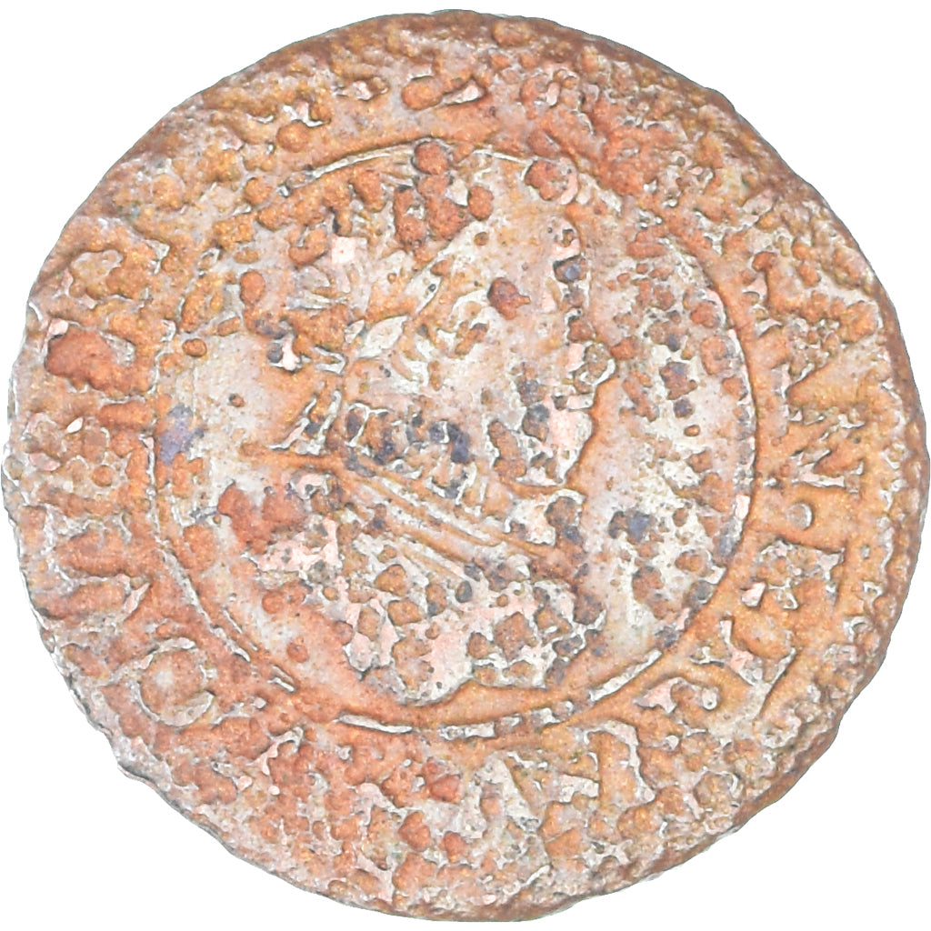 Monnaie, France, Louis XIII, Double Tournois, 1613, Atelier incertain, B+