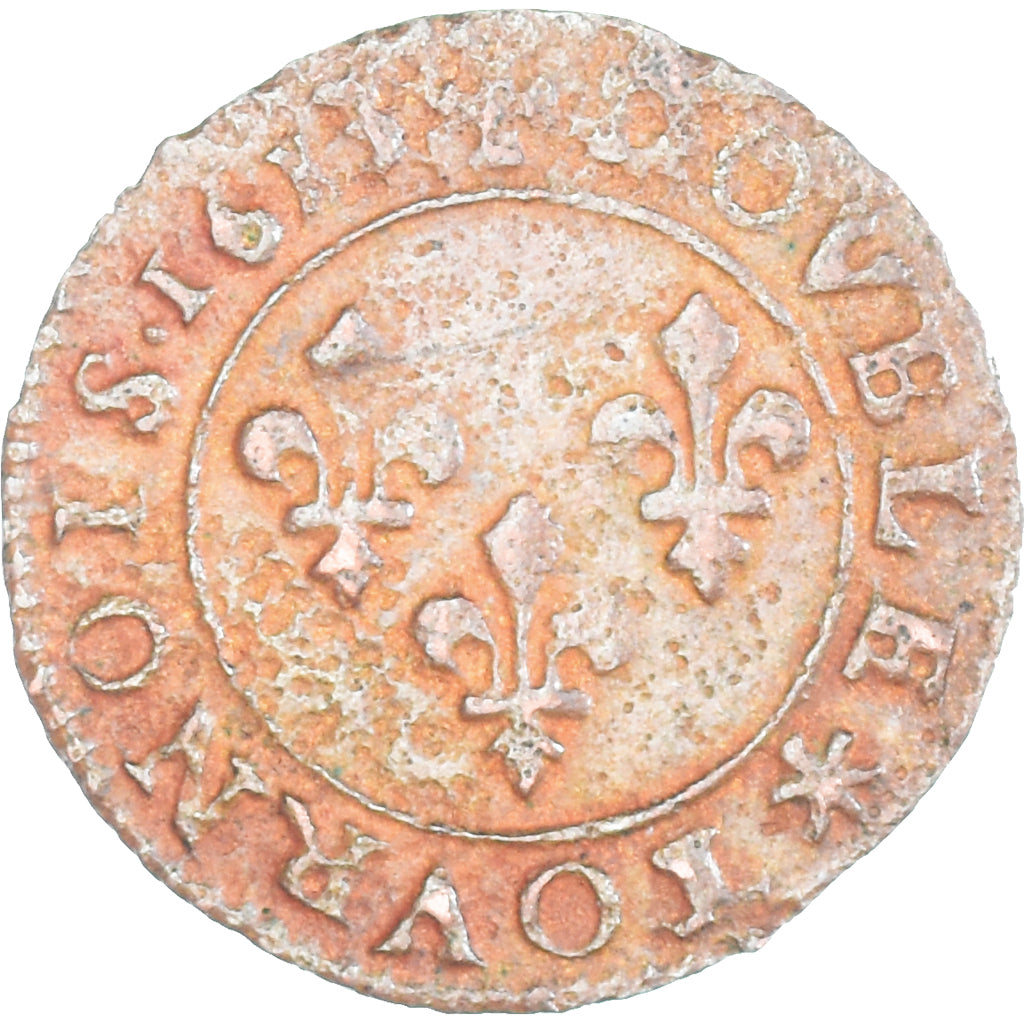 Monnaie, France, Louis XIII, Double Tournois, 1613, Atelier incertain, B+