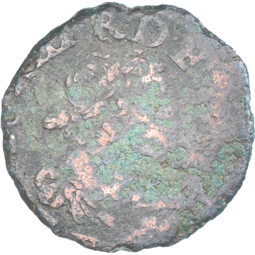 Moneta, Francia, Louis XIII, Double Tournois, Uncertain date, M, Rame