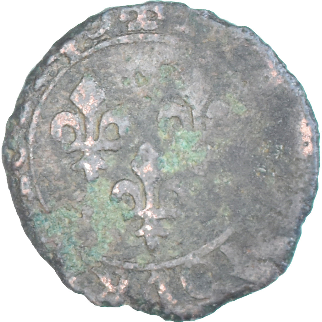 Moneta, Francia, Louis XIII, Double Tournois, Uncertain date, M, Rame