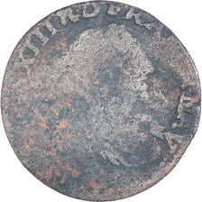 Monnaie, France, Louis XIII, Double Tournois, Date incertaine, B, Cuivre