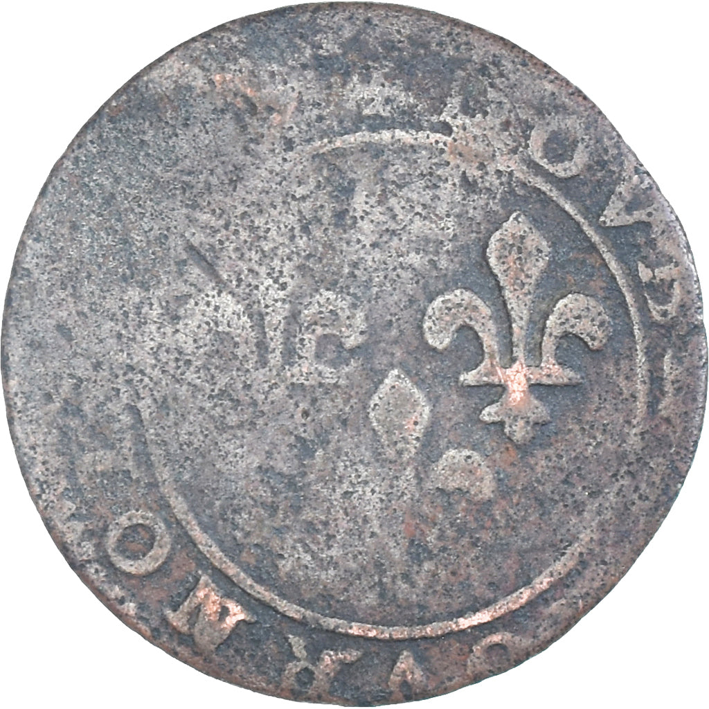 Monnaie, France, Louis XIII, Double Tournois, Date incertaine, B, Cuivre