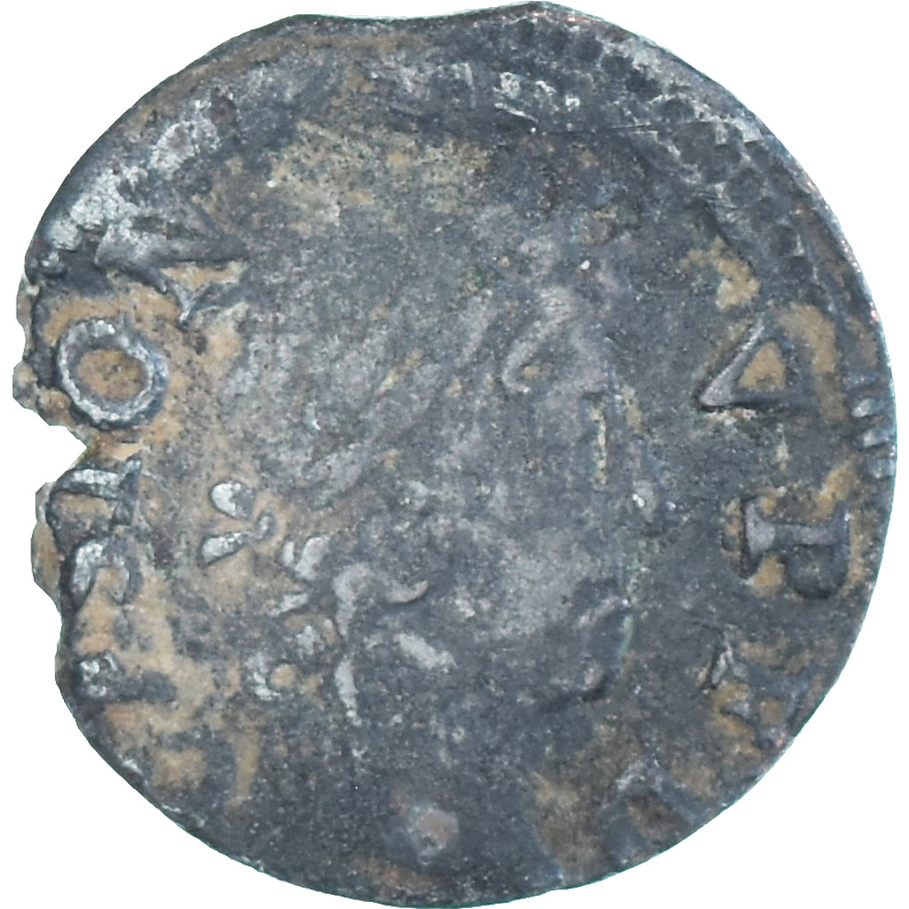 Moeda, França, DOMBES, Gaston d'Orléans, Denier Tournois, 1653, Trévoux