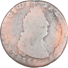 Munten, Frankrijk, Louis XIV, Liard de France, Uncertain date, Rennes, ZG+