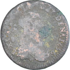 Coin, France, Louis XIV, Liard de France au buste juvénile, deuxième type