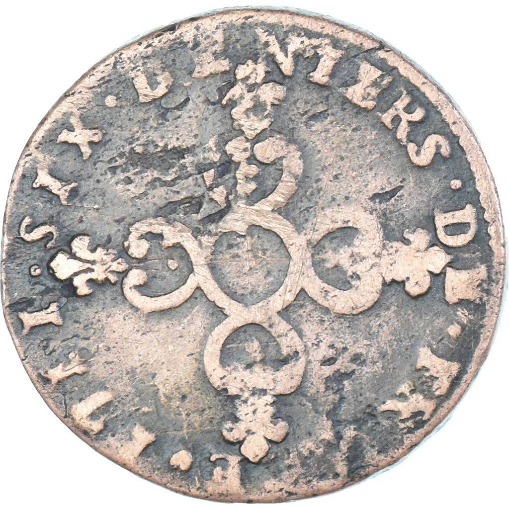 Moeda, França, Louis XIV, Six deniers dits « dardenne », 6 Deniers, 1711
