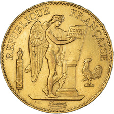 Moneda, Francia, Génie, 100 Francs, 1882, Paris, MBC+, Oro, KM:832