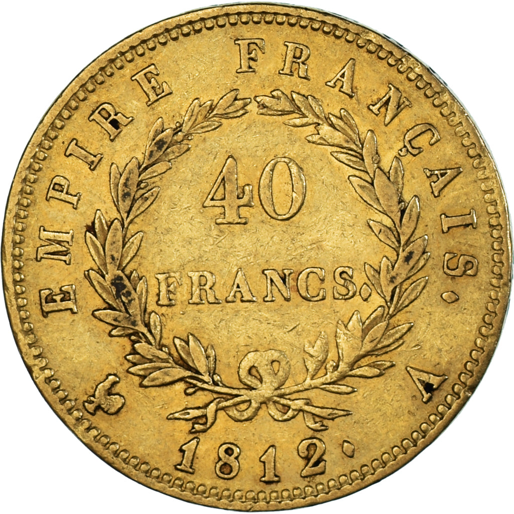 Coin, France, Napoléon I, 40 Francs, 1812, Paris, EF(40-45), Gold, KM:696.1