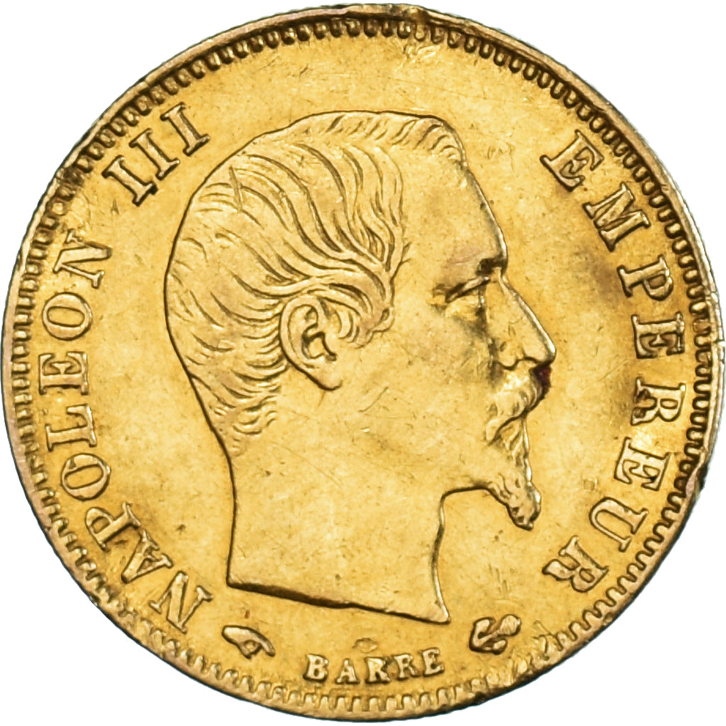 Münze, Frankreich, Napoleon III, 5 Francs, 1859, Paris, SS, Gold, KM:787.1
