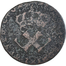 Munten, Franse koloniën, 9 Deniers, 1722, La Rochelle, ZG, Koper, KM:5.2