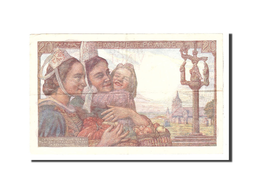 Biljet, Frankrijk, 20 Francs, 1942, 1942-05-21, TTB, Fayette:13.2, KM:100a