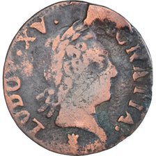 Coin, France, Louis XVI, Liard à la Vieille Tête, 1774, Limoges, VF(20-25)