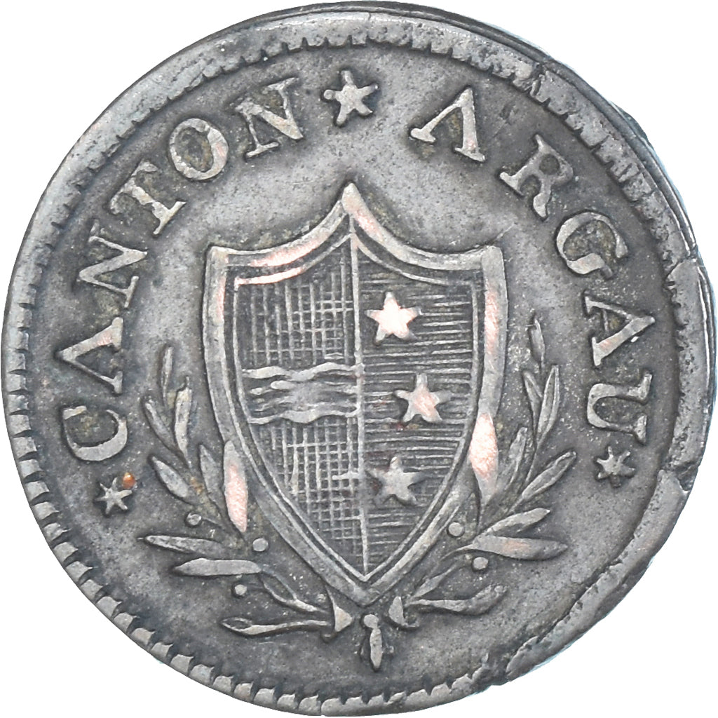 Münze, SWISS CANTONS, AARGAU, 2 Rappen, 1811, SS, Billon