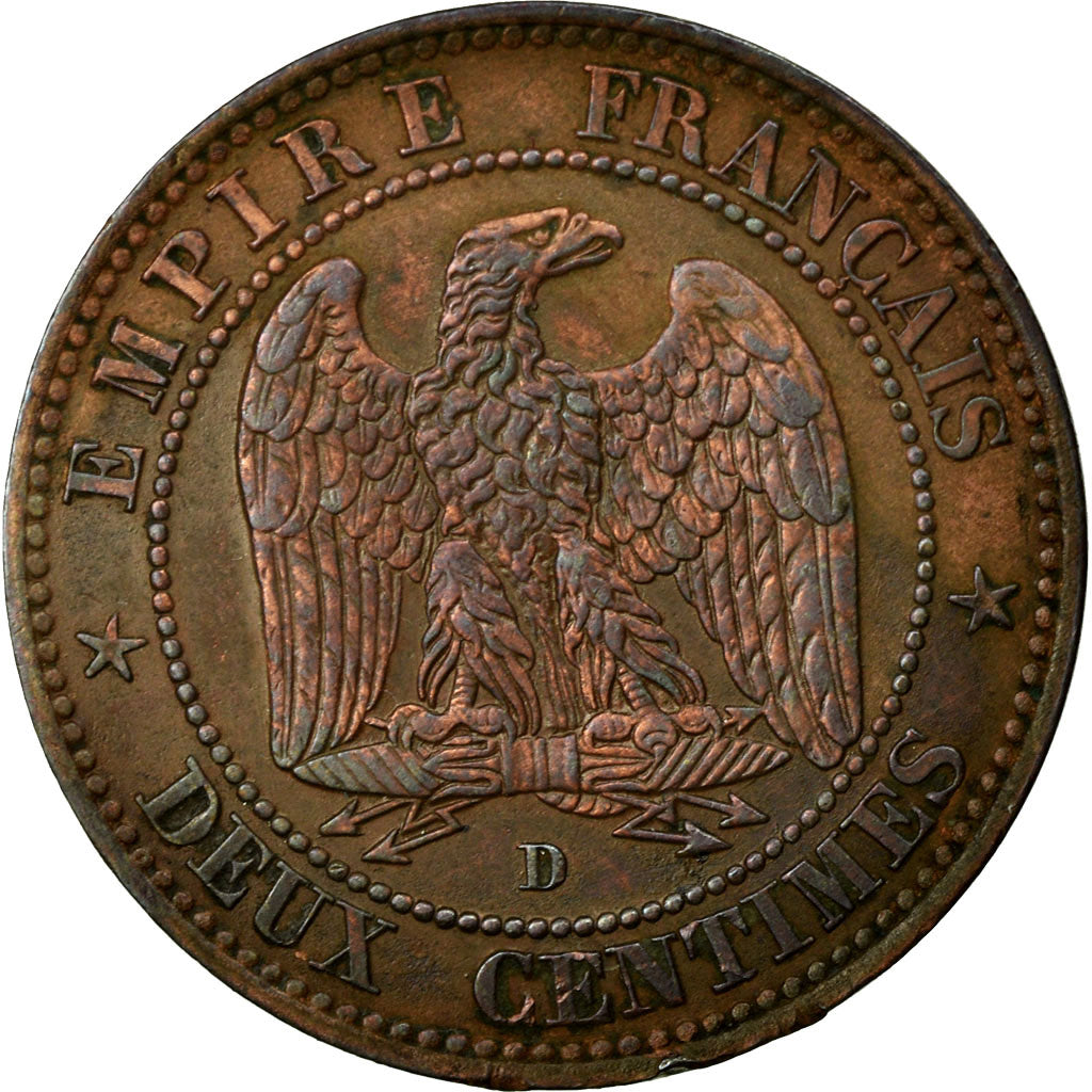 Coin, France, Napoleon III, Napoléon III, 2 Centimes, 1853, Lyon, EF(40-45)