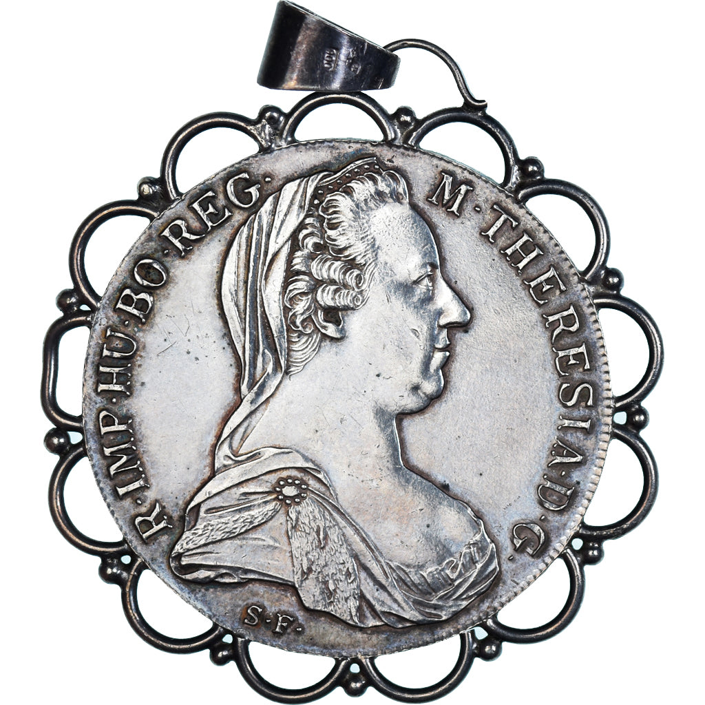 Monnaie, Autriche, Joseph II, Thaler, 1780, monture médaille, TTB+, Argent