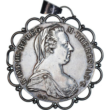 Monnaie, Autriche, Joseph II, Thaler, 1780, monture médaille, TTB+, Argent