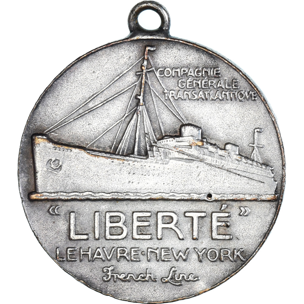 France, Medal, Compagnie Générale Transatlantique, Liberté, Shipping, Vernon