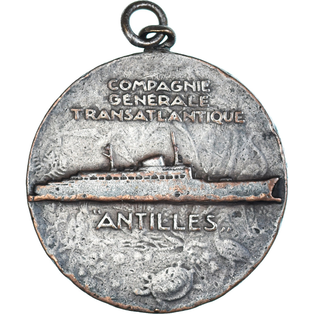 France, Medal, Compagnie Générale Transatlantique, Antilles, Shipping