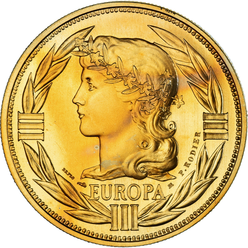 France, Medal, Ecu Europa, Marianne, Politics, 1988, Rodier, MS(65-70), Bronze