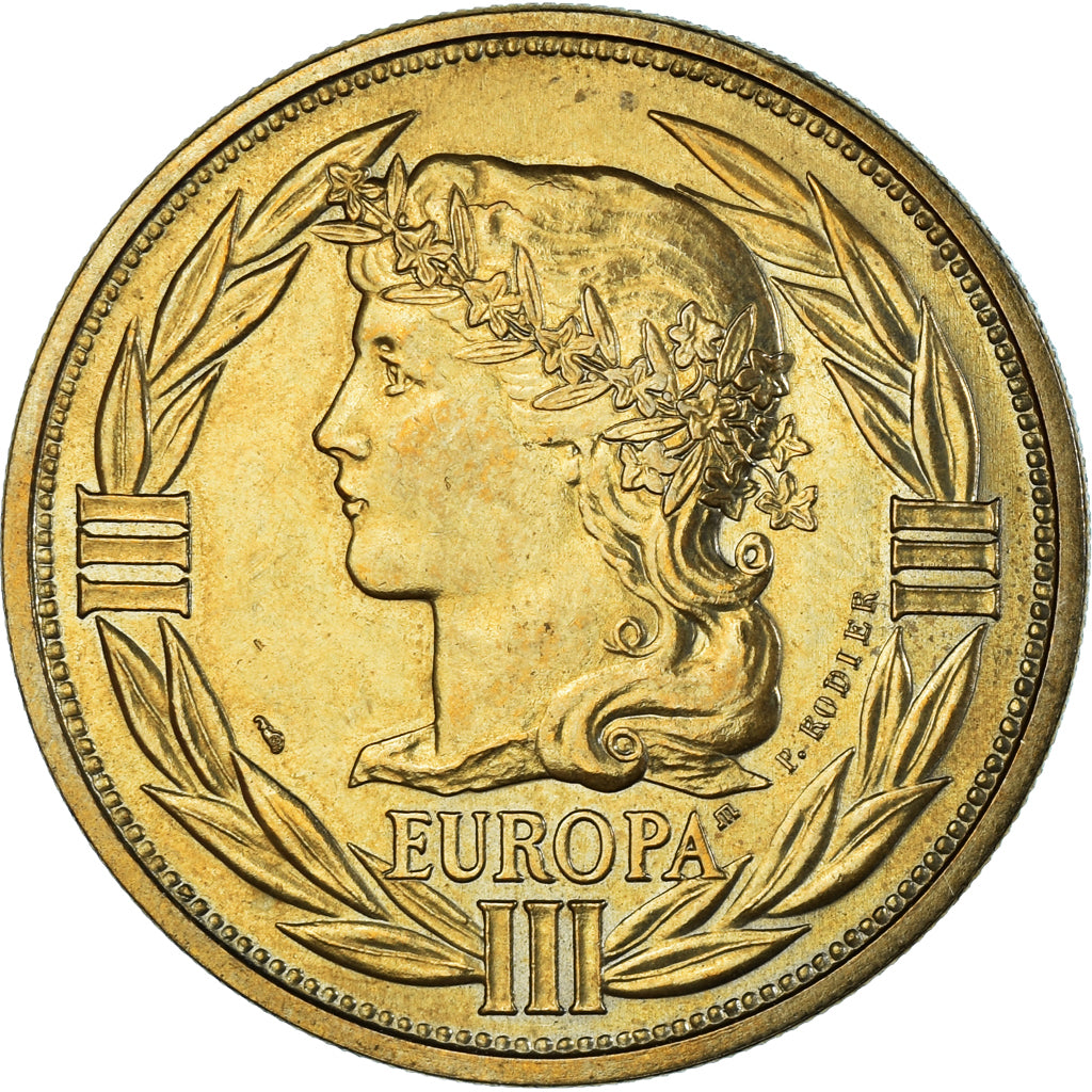 Frankreich, Medaille, Ecu Europa, Marianne, Politics, 1993, Rodier, VZ, Bronze