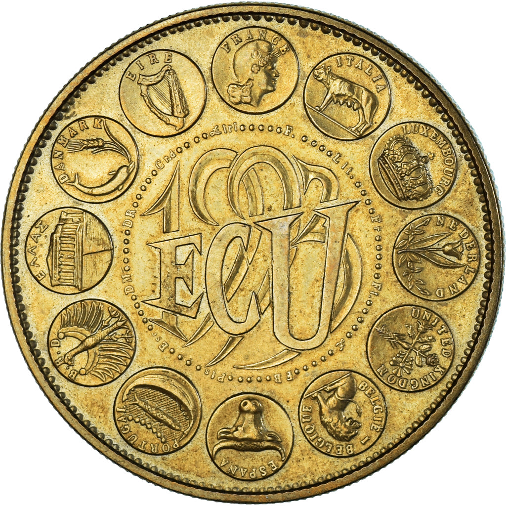 Frankreich, Medaille, Ecu Europa, Marianne, Politics, 1993, Rodier, VZ, Bronze