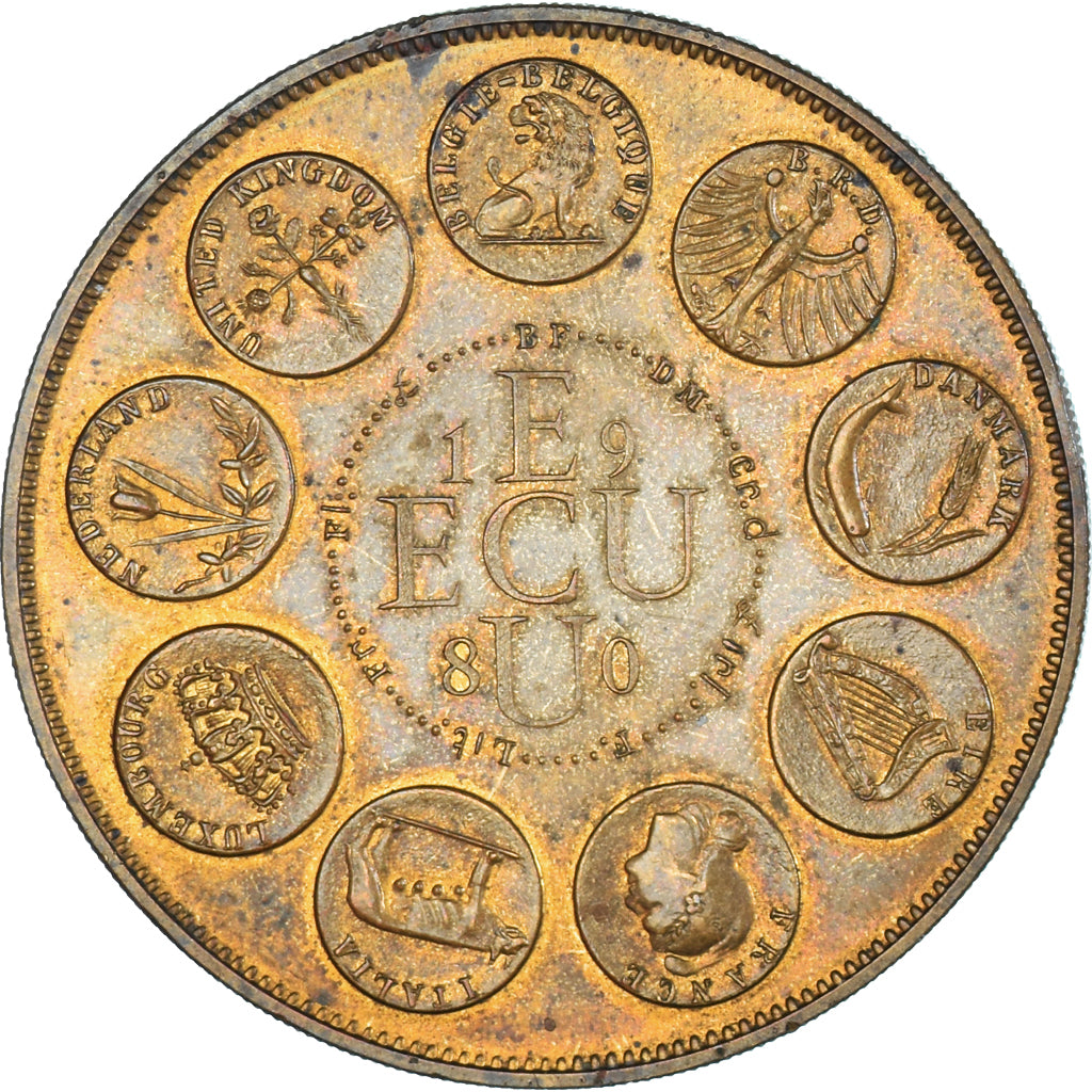 France, Medal, Ecu Europa, Marianne, Politics, 1980, Rodier, EF(40-45), Bronze