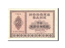 Norway, 2 Kroner, 1944, Undated, KM:16a1, EF(40-45)