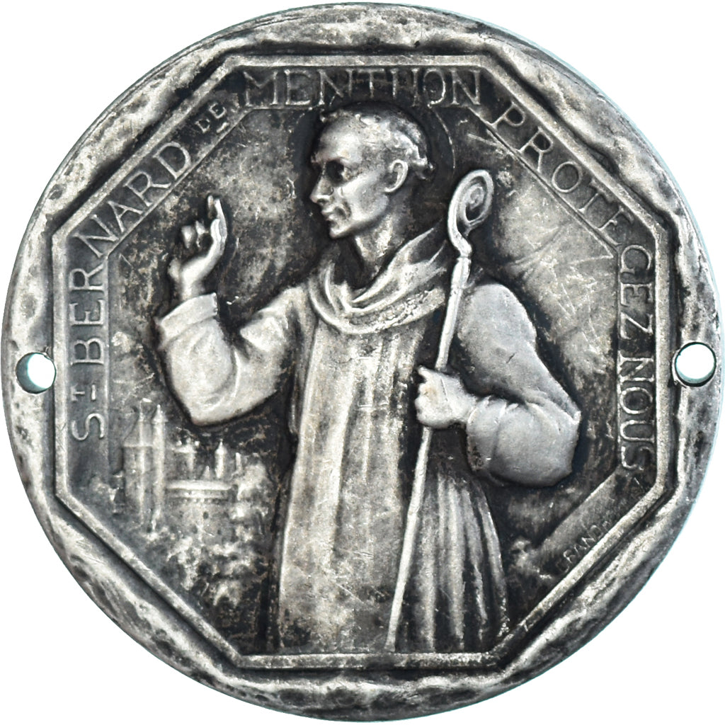 Frankreich, Medaille, Saint Bernard de Menton, Patron des Skieurs, Religions &