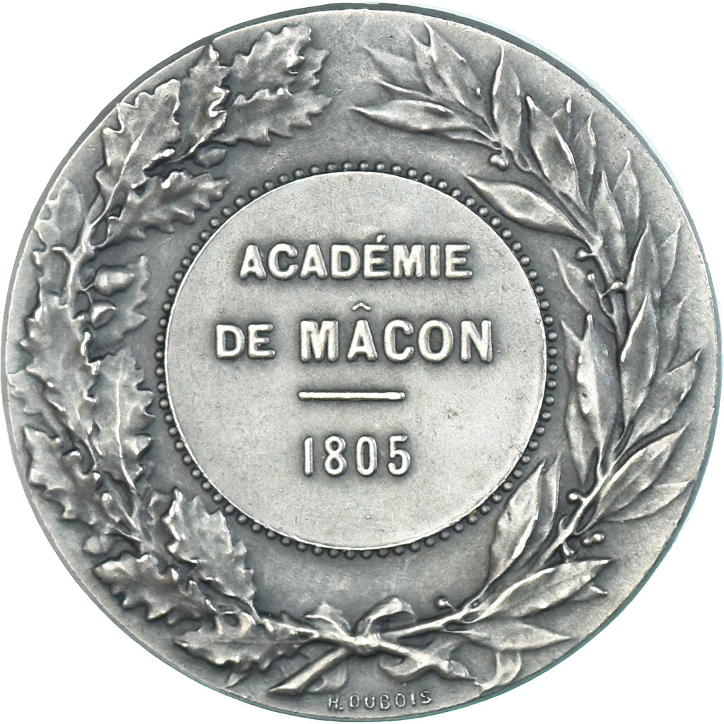 France, Medal, Académie de Mâcon, Hôtel Senecé, Dubois.H, AU(55-58)