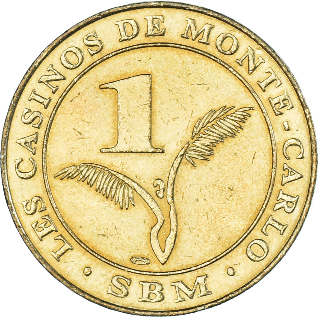 Monaco, betaalpenning, Casino de Monte-Carlo, 1 Franc, Game Token, SS+
