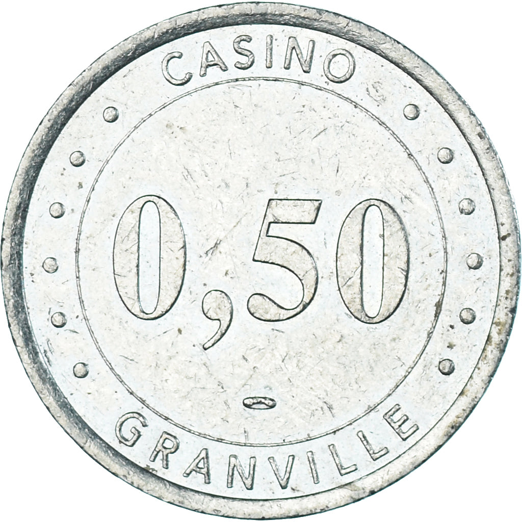 Francia, ficha, Casino de Granville, 50 Centimes de Franc, Game Token, BB