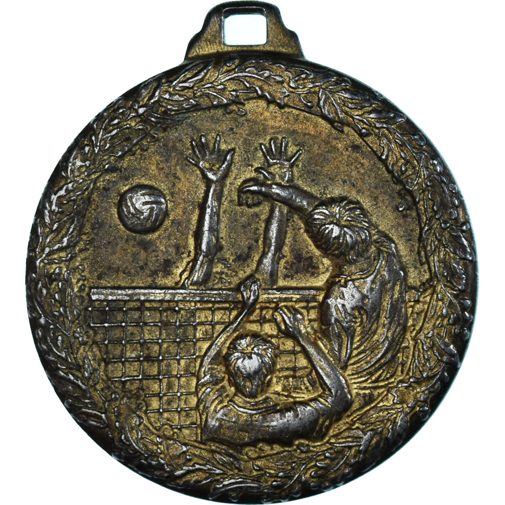 France, Medal, Volleyball, Sports & leisure, AU(50-53), Silvered Metal