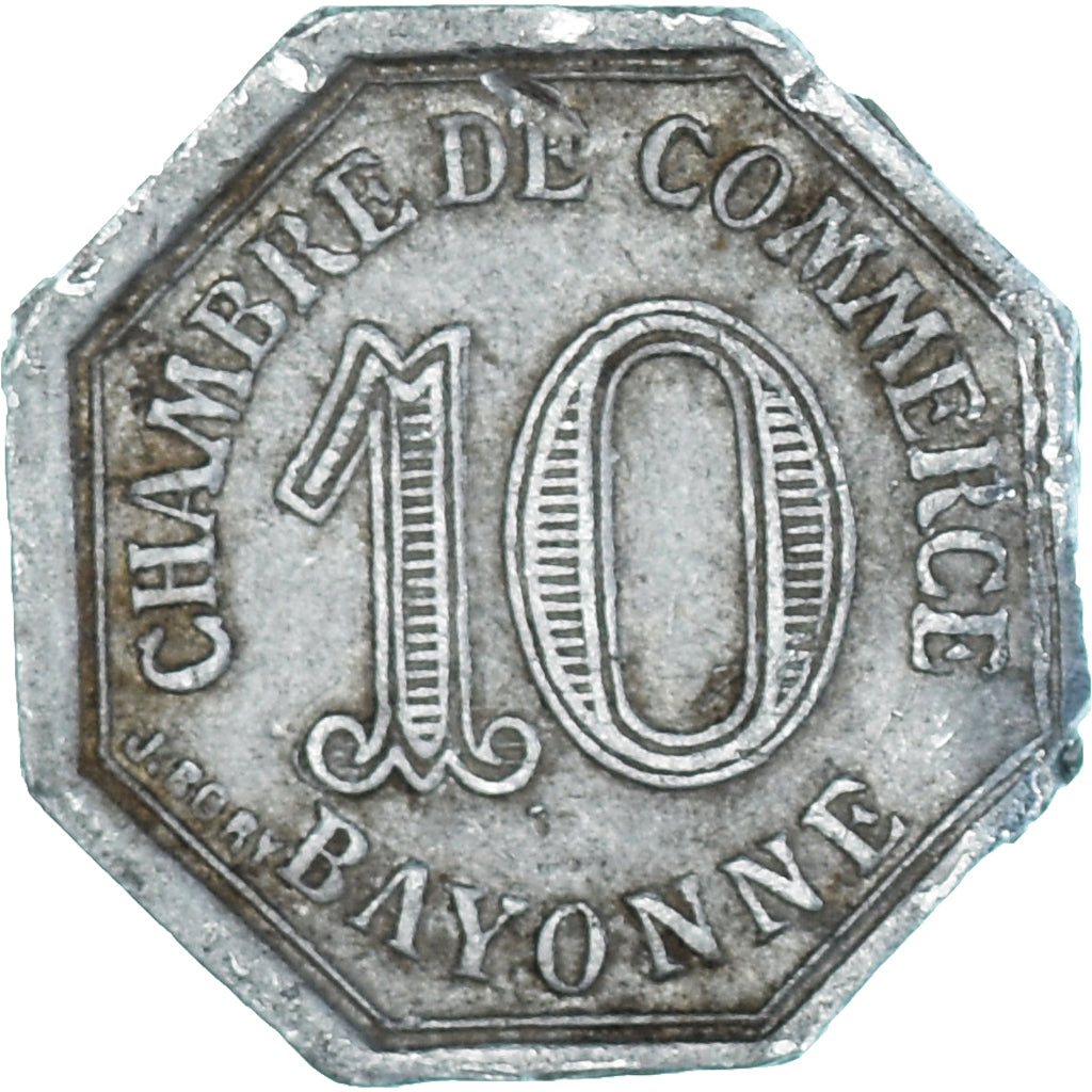 Coin, France, Chambre de Commerce, ,, Bayonne, 10 Centimes, 1920, VF(30-35)