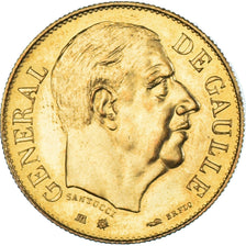 France, Médaille, Général De Gaulle, 1980, Santucci, FDC, Bronze Florentin