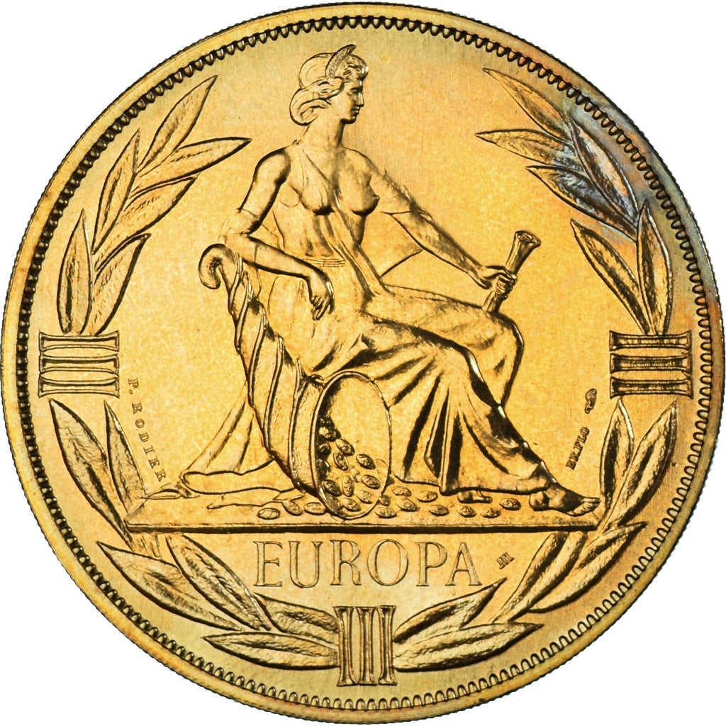 France, Medal, Ecu Europa, 1980, Rodier, MS(64), Bronze Florentin