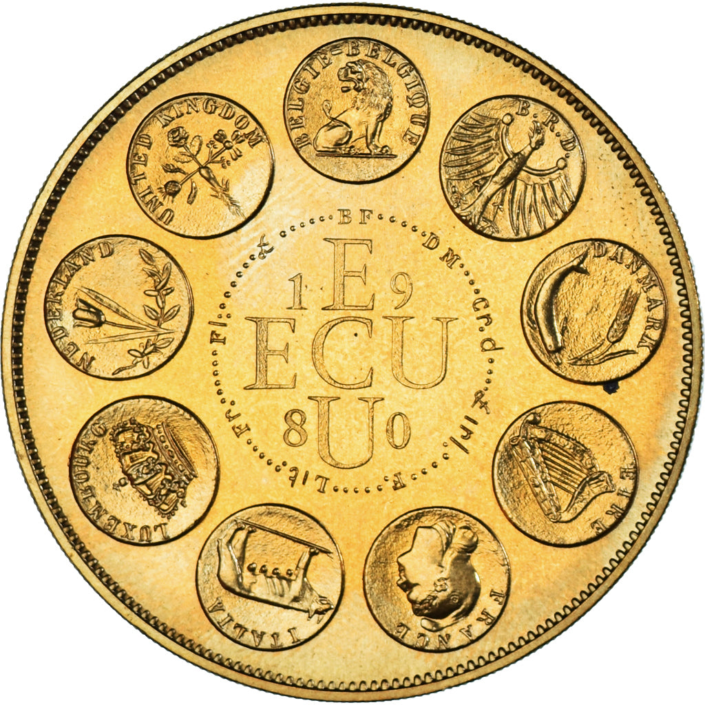 France, Medal, Ecu Europa, 1980, Rodier, MS(64), Bronze Florentin